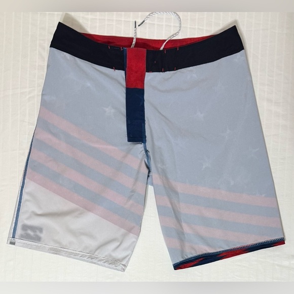 Billabong Board Shorts Swim Trunks American Flag Patriotic Stars Stripes Size 32 - Picture 11 of 14